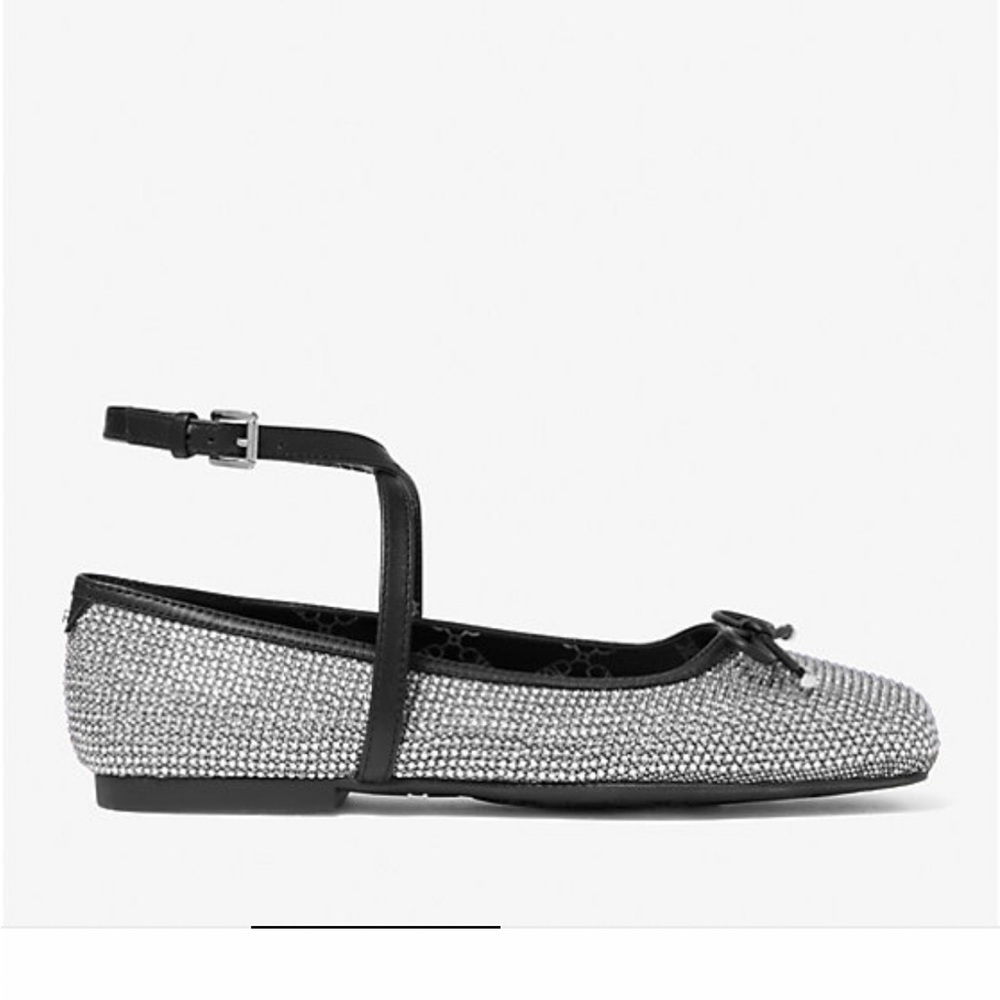 Michael Kors Collette Crystal Embellished Ballet Flat NWT Size 8 - Picture 2 of 7